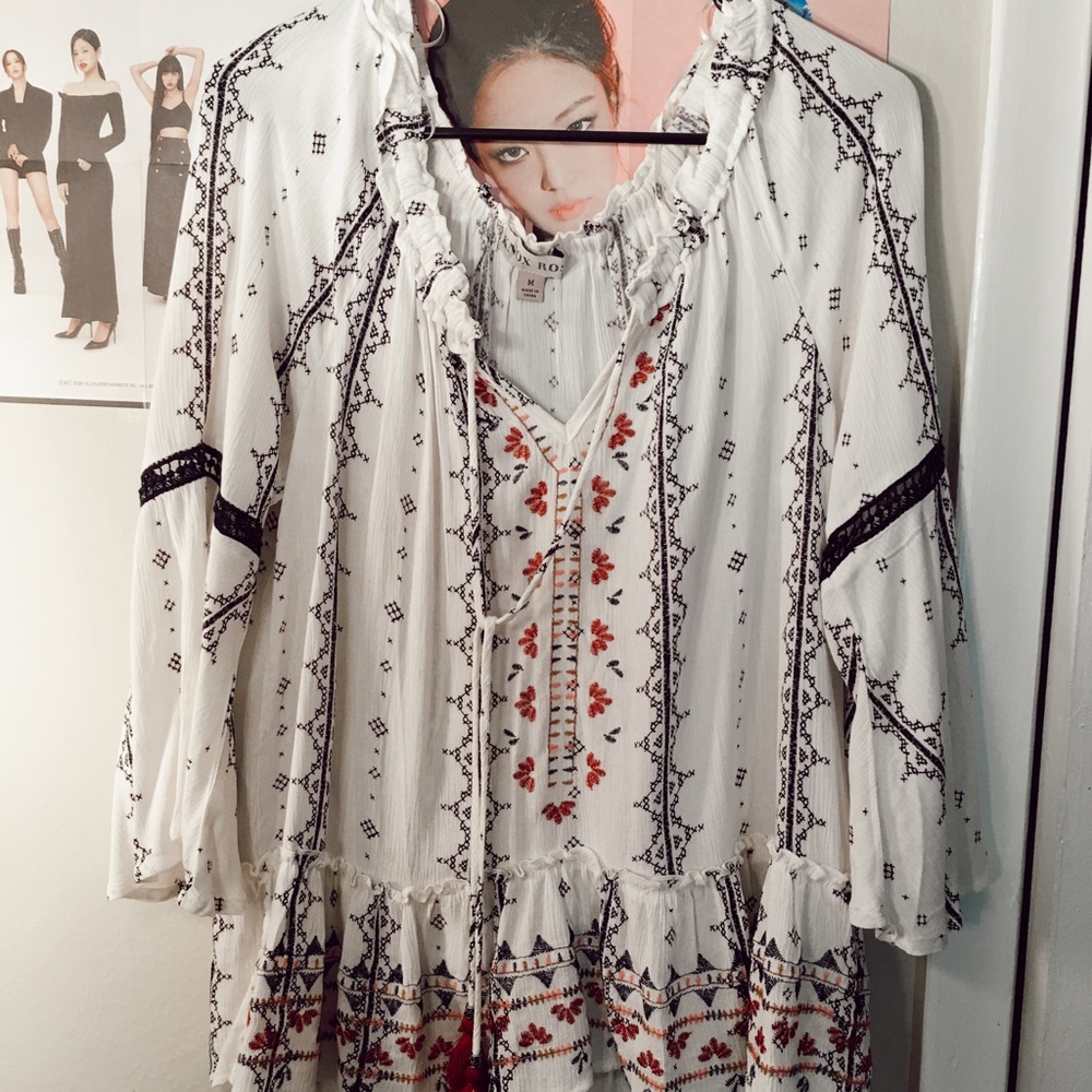 Knox rose boho loose long sleeve blouse